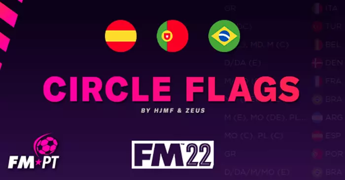Набор флагов Minimalist Circle для FM 2022
