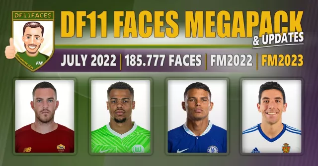 DF11 Football Manager 2022 & 2023 Faces Megapack от DF11Faces