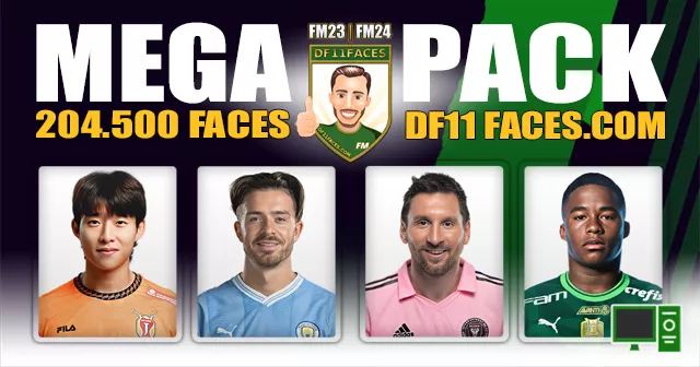 DF11 Football Manager 2023 & 2024 Faces Megapack