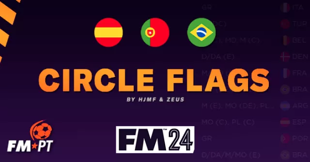 Minimalist Circle Flag Pack for FM 2024